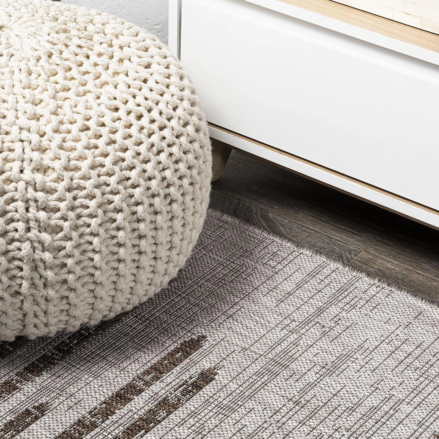 JONATHAN Y SMB124A-28 Zolak Berber Stripe Geometric Indoor Outdoor Runner Rug Bohemian Contemporary Easy-Cleaning Bedroom Kitchen Backyard Patio Non Shedding, 2 X 8, Beige/Brown
