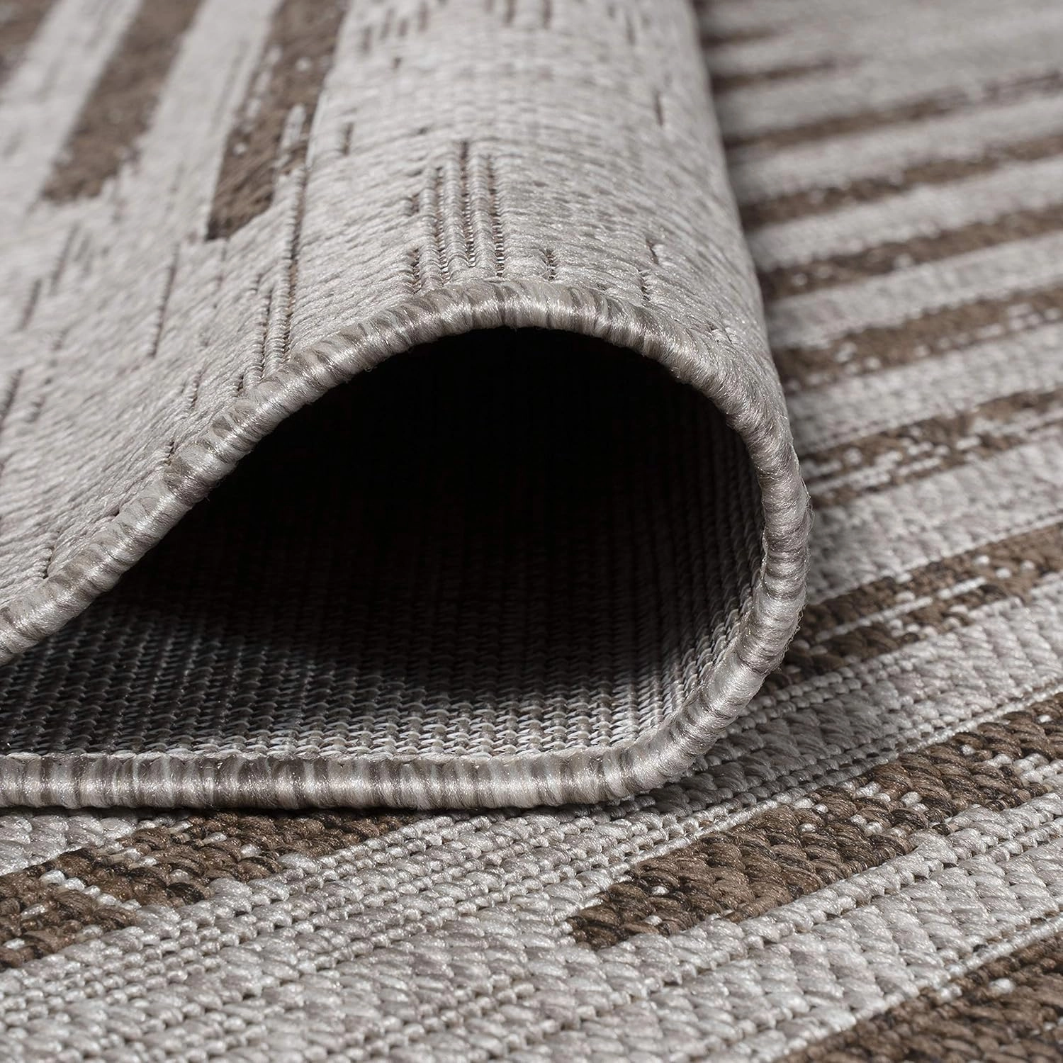 JONATHAN Y SMB124A-28 Zolak Berber Stripe Geometric Indoor Outdoor Runner Rug Bohemian Contemporary Easy-Cleaning Bedroom Kitchen Backyard Patio Non Shedding, 2 X 8, Beige/Brown