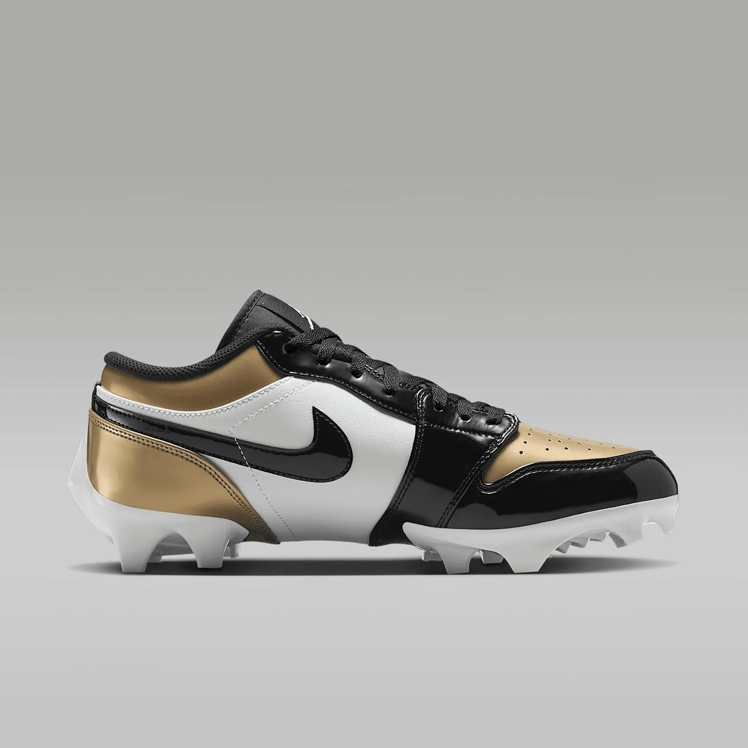 Jordan 1 Low TD Men's Football Cleat (FJ6245-701, Metallic Gold/White/Black)