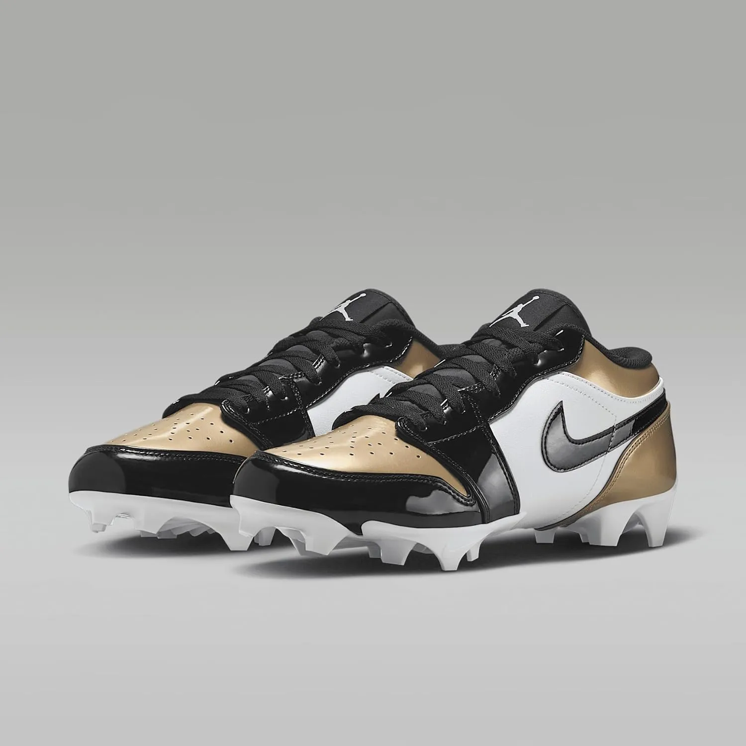 Jordan 1 Low TD Men's Football Cleat (FJ6245-701, Metallic Gold/White/Black)