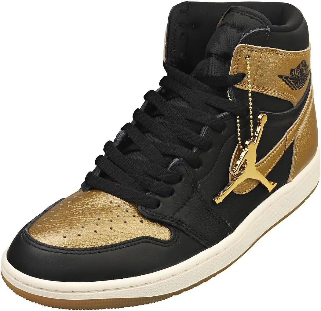 Jordan Men's 1 Retro High OG Black/Metallic Gold-Sail (DZ5485 071) - 12.5