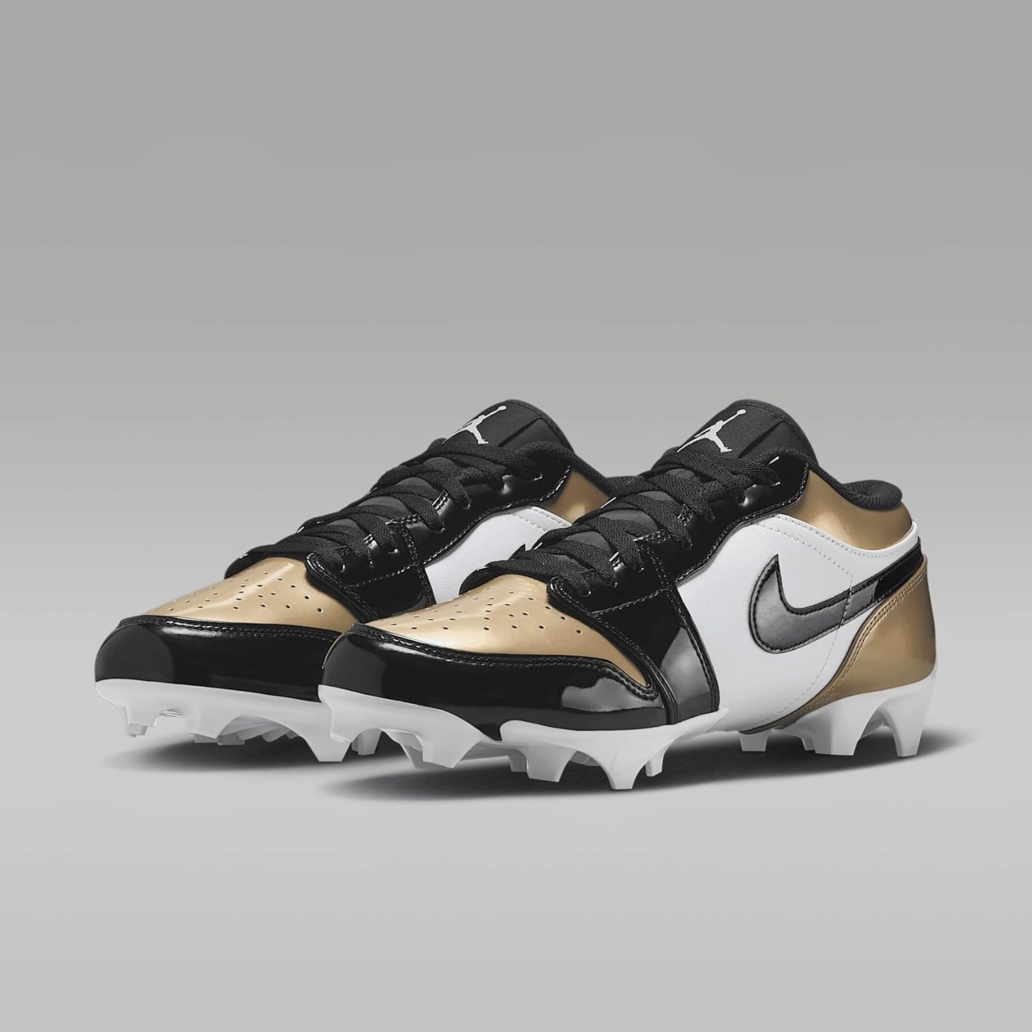 Jordan 1 Low TD Men's Football Cleat (FJ6245-701, Metallic Gold/White/Black)