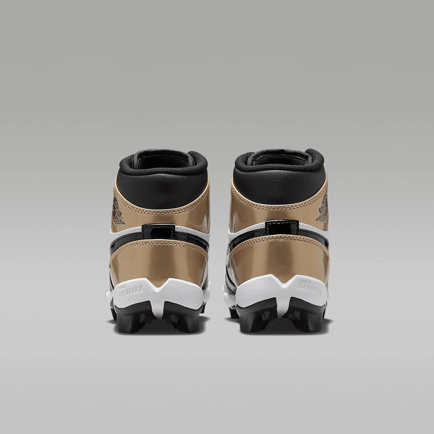 Jordan 1 Mid Little/Big Kids' Cleats (HF6883-701, Metallic Gold/White/Black)