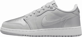 Jordan Air 1 Low OG Wolf Grey Big Kids' Shoes (CZ0858-002, Neutral Grey/Metallic Silver-White)