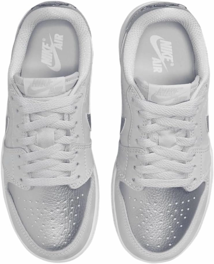 Jordan Air 1 Low OG Wolf Grey Big Kids' Shoes (CZ0858-002, Neutral Grey/Metallic Silver-White)
