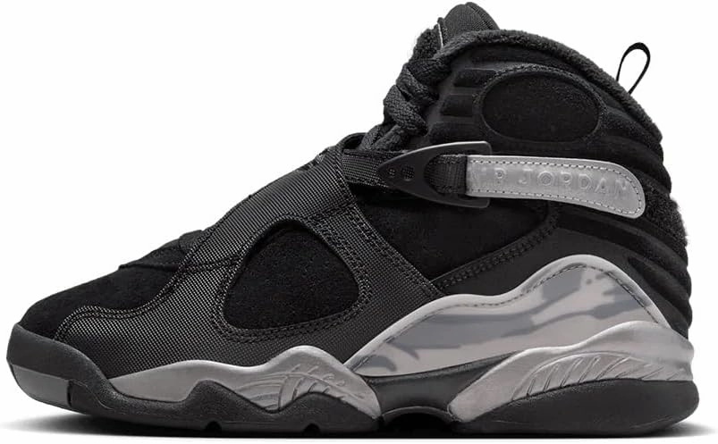Jordan Big Kid's 8 Retro WNTR Black/Gunsmoke-Metallic Silver (FN5190 001) - 4.5