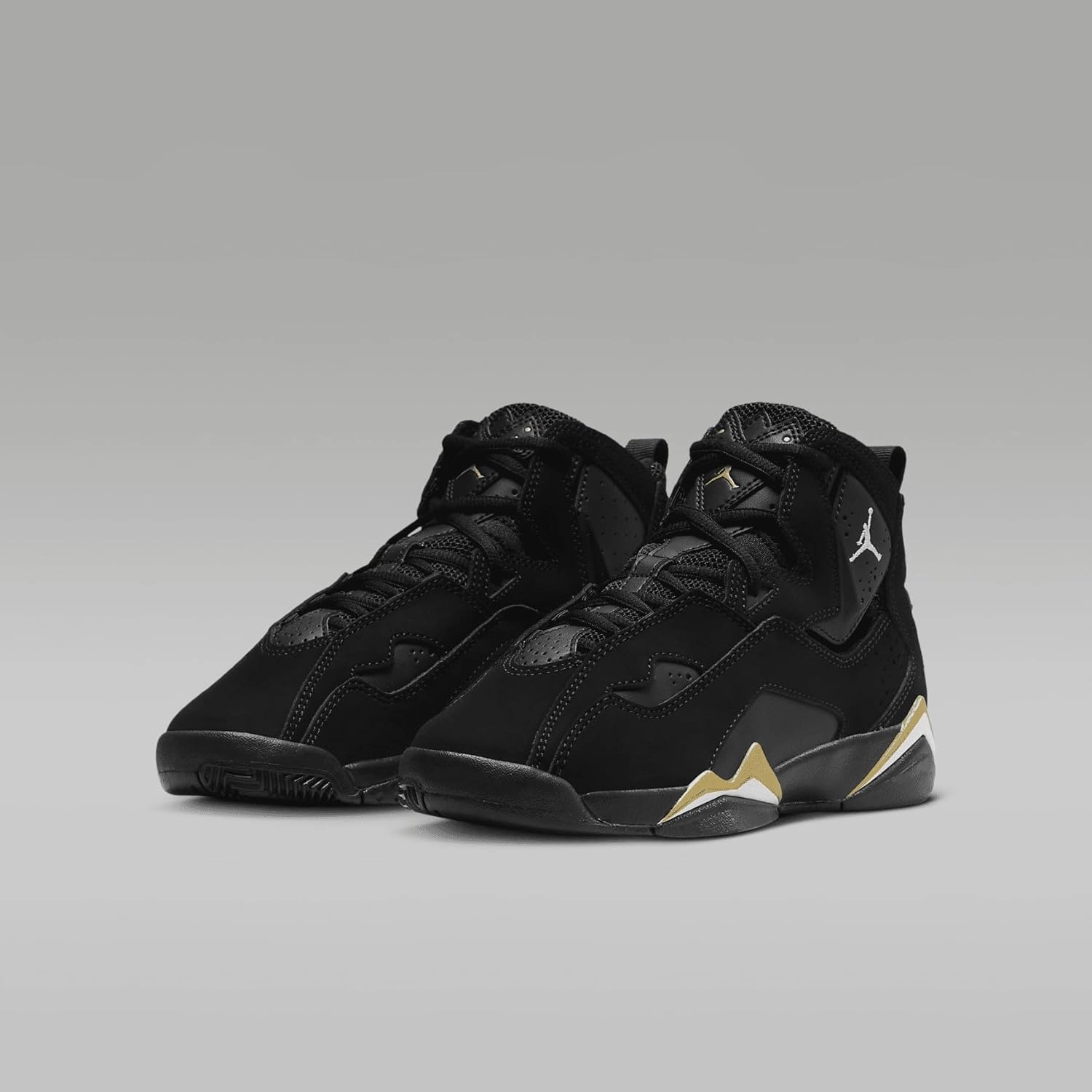 Jordan Big Kid's True Flight White/Black-Yellow Ochre (343795 107)