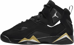 Jordan Big Kid's True Flight White/Black-Yellow Ochre (343795 107)