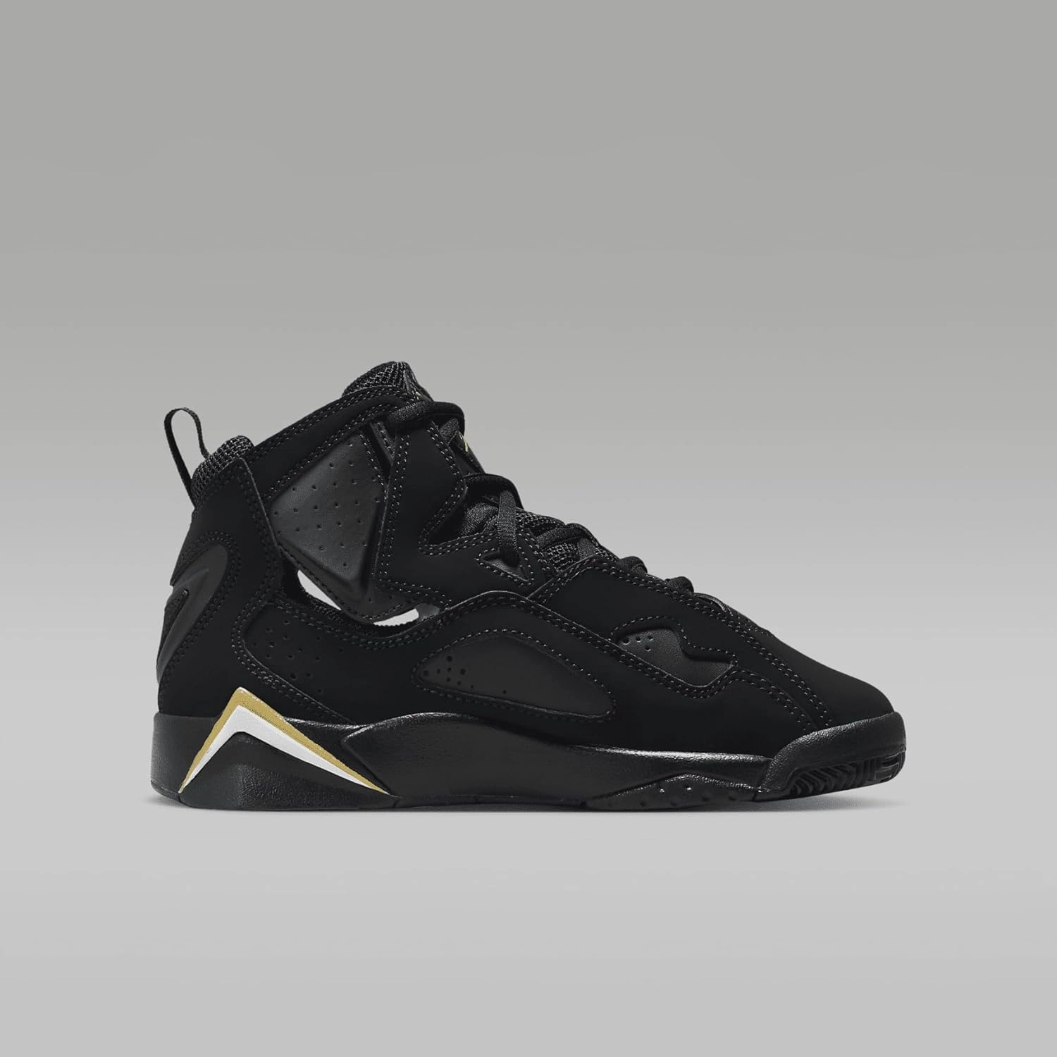 Jordan Big Kid's True Flight White/Black-Yellow Ochre (343795 107)