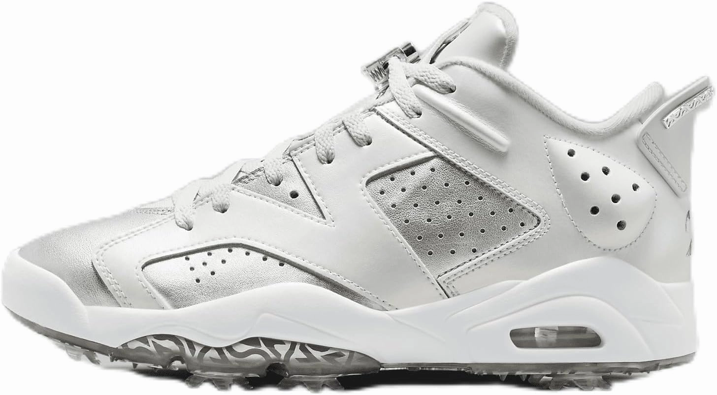 Jordan Retro 6 G NRG Men's Golf Shoes (FD6719-001, Photon Dust/White/Metallic Silver) Size 7