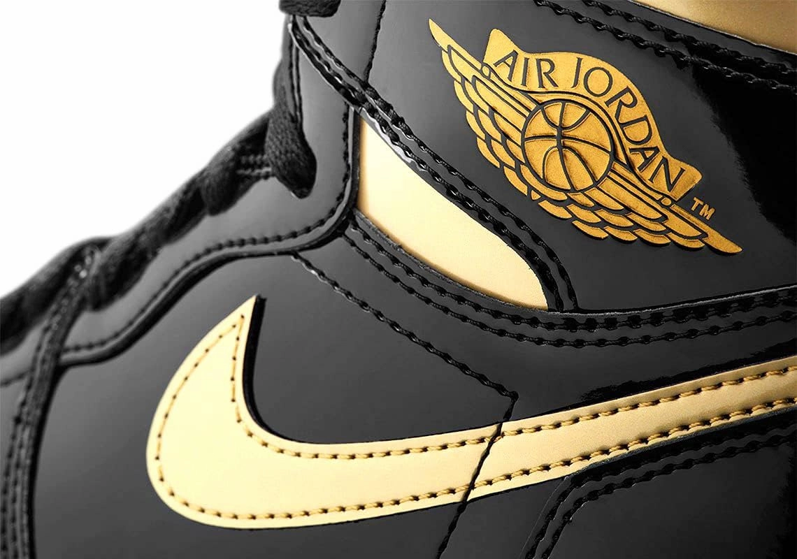Jordan Youth Air 1 Retro High Og Gs Black Metallic Gold 575441 032 - Size