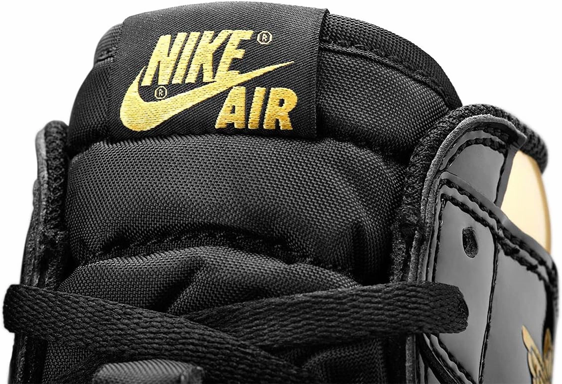 Jordan Youth Air 1 Retro High Og Gs Black Metallic Gold 575441 032 - Size