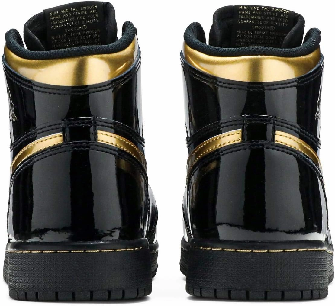 Jordan Youth Air 1 Retro High Og Gs Black Metallic Gold 575441 032 - Size