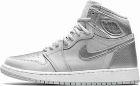 Jordan Youth Air Jordan 1 High OG GS 575441 029 Co.JP - Metallic Silver - Size 4.5Y