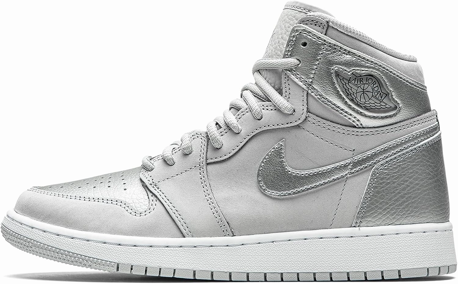 Jordan Youth Air Jordan 1 High OG GS 575441 029 Co.JP - Metallic Silver - Size 4.5Y