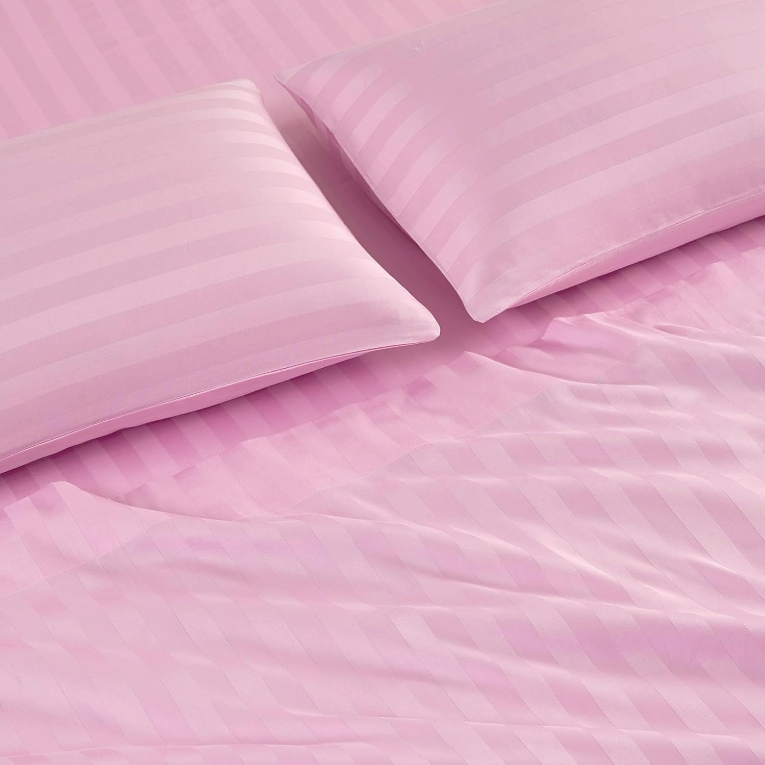 Juicy Couture Royal Dreams King Sateen 4 Piece Sheet Set - 100% Cotton Luxury Bed Sheets, Pink