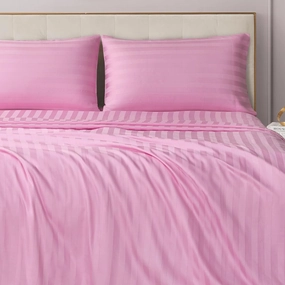 Juicy Couture Royal Dreams King Sateen 4 Piece Sheet Set - 100% Cotton Luxury Bed Sheets, Pink