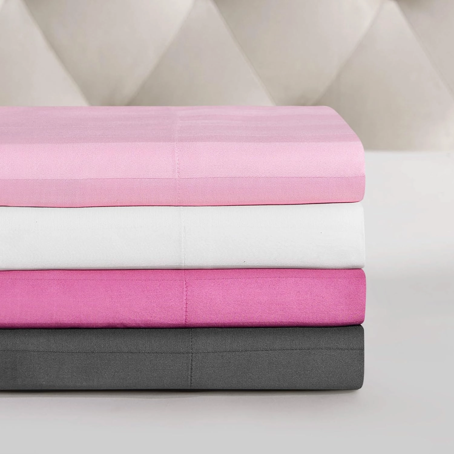 Juicy Couture Royal Dreams King Sateen 4 Piece Sheet Set - 100% Cotton Luxury Bed Sheets, Pink