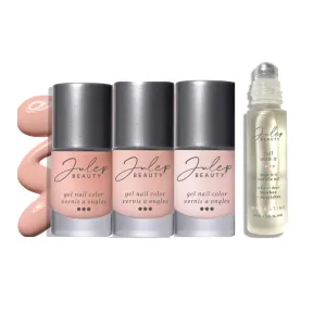 Julep Beauty The Pinks Gel Nail Polish   Just Roll With It Cuticle Oil - Nourishing Pink Shades Nail Care Bundle - Petal Pink, Sweet As Sugar, & Barely Beige - Clean, Vegan, & Cruelty-Free