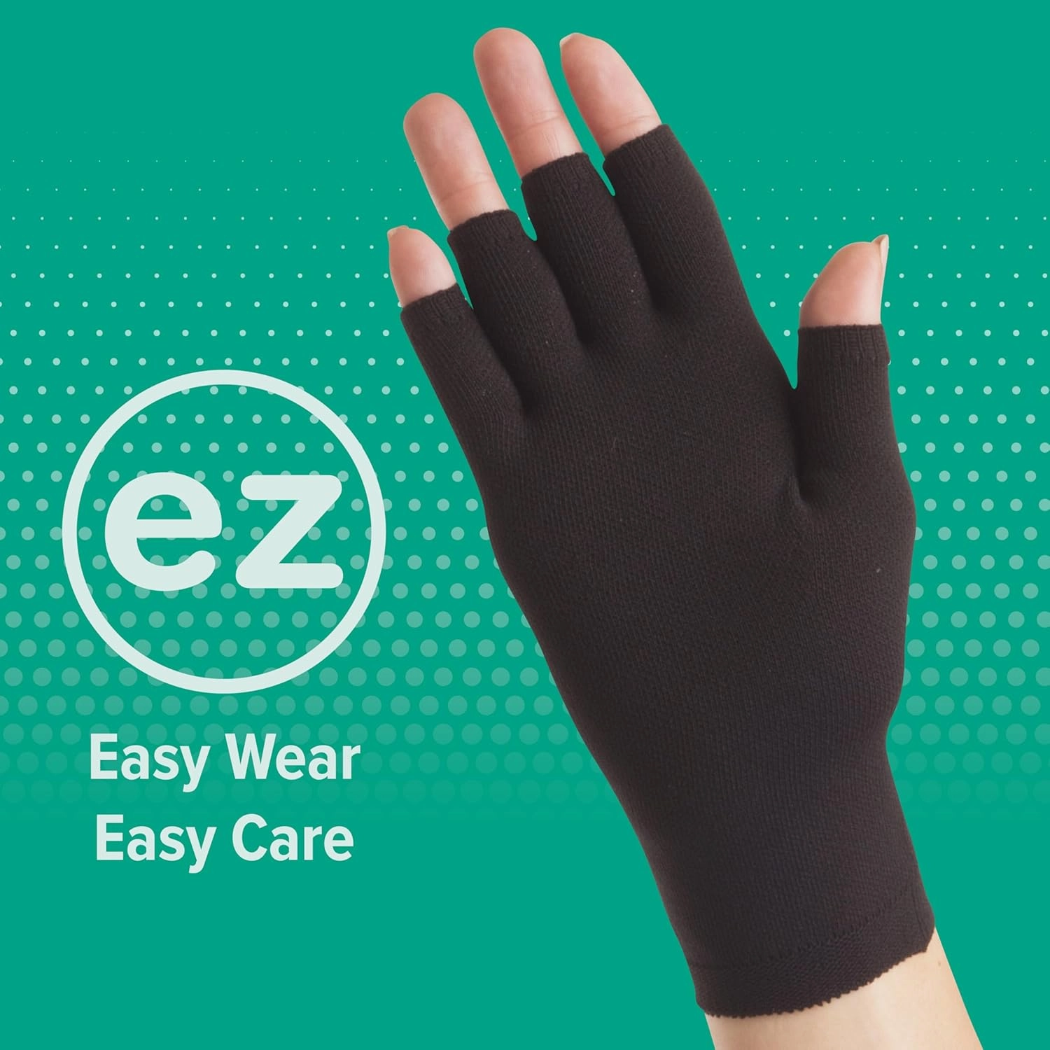 Juzo 2301 Seamless Compression Glove with Open Finger Slots, Beige, Large