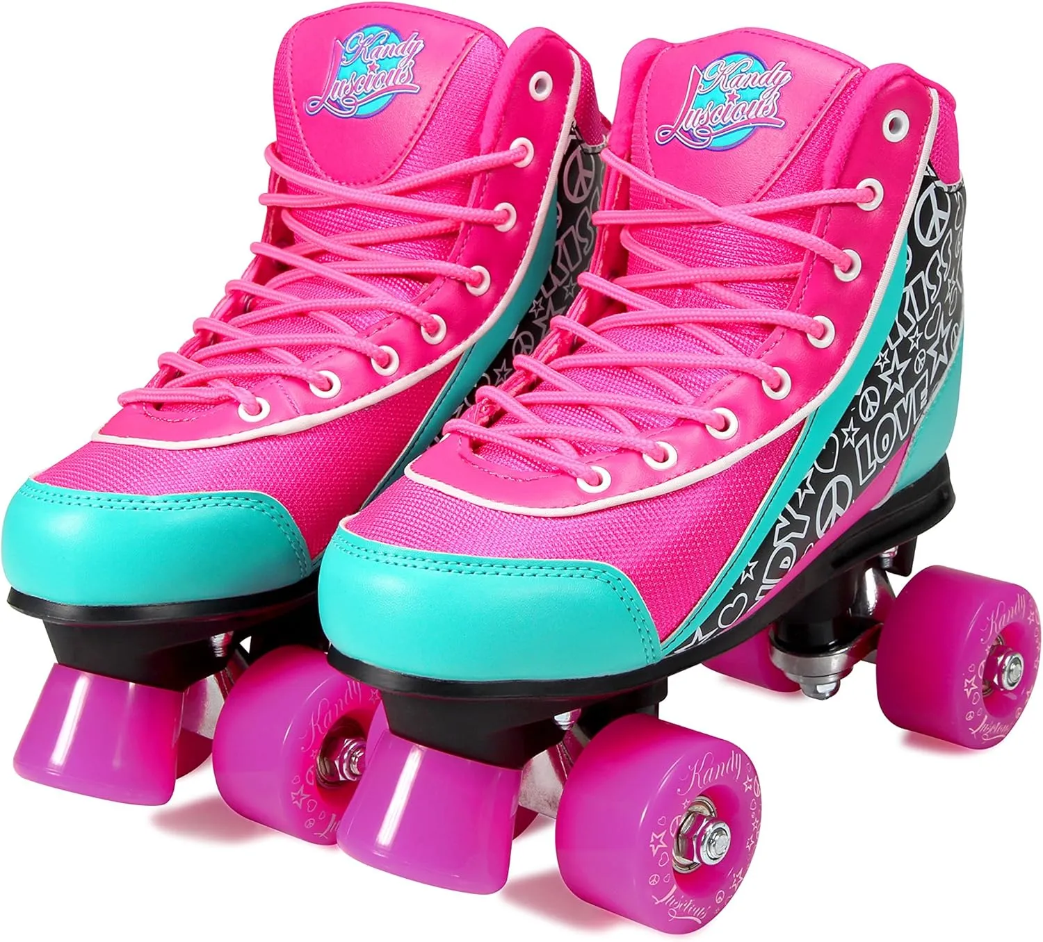 Kandy-Luscious Kid's Roller Skates - Comfortable Outdoor Children's Skates with Fun Colors & Designs