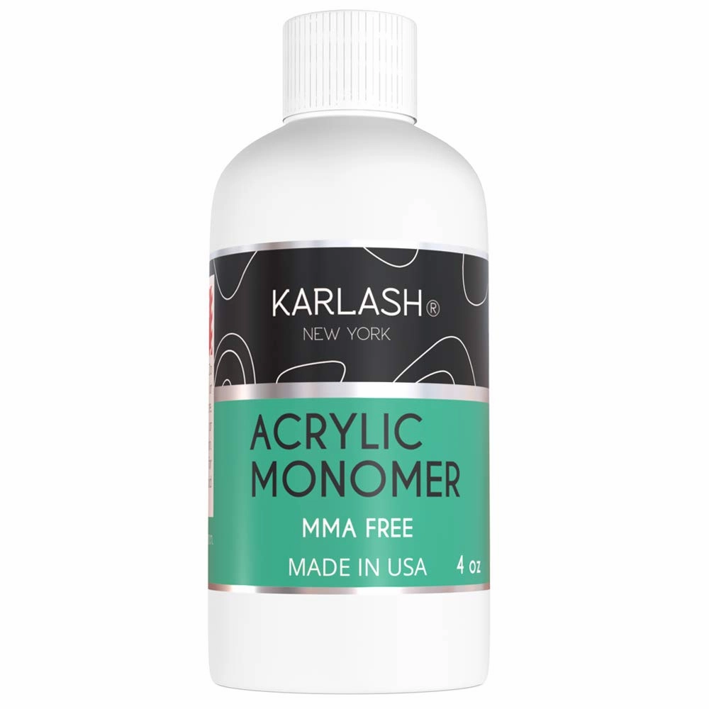 Karlash Professional Polymer Kit - Acrylic Powder Crystal Pink 2 oz and Liquid Monomer 4 oz for Nails, MMA Free, Ultra Shine and Strong Nail Kit