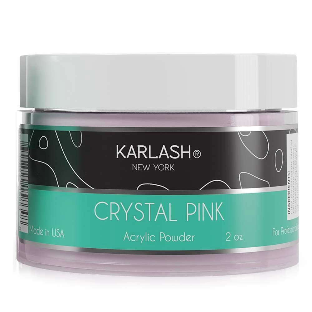Karlash Professional Polymer Kit - Acrylic Powder Crystal Pink 2 oz and Liquid Monomer 4 oz for Nails, MMA Free, Ultra Shine and Strong Nail Kit
