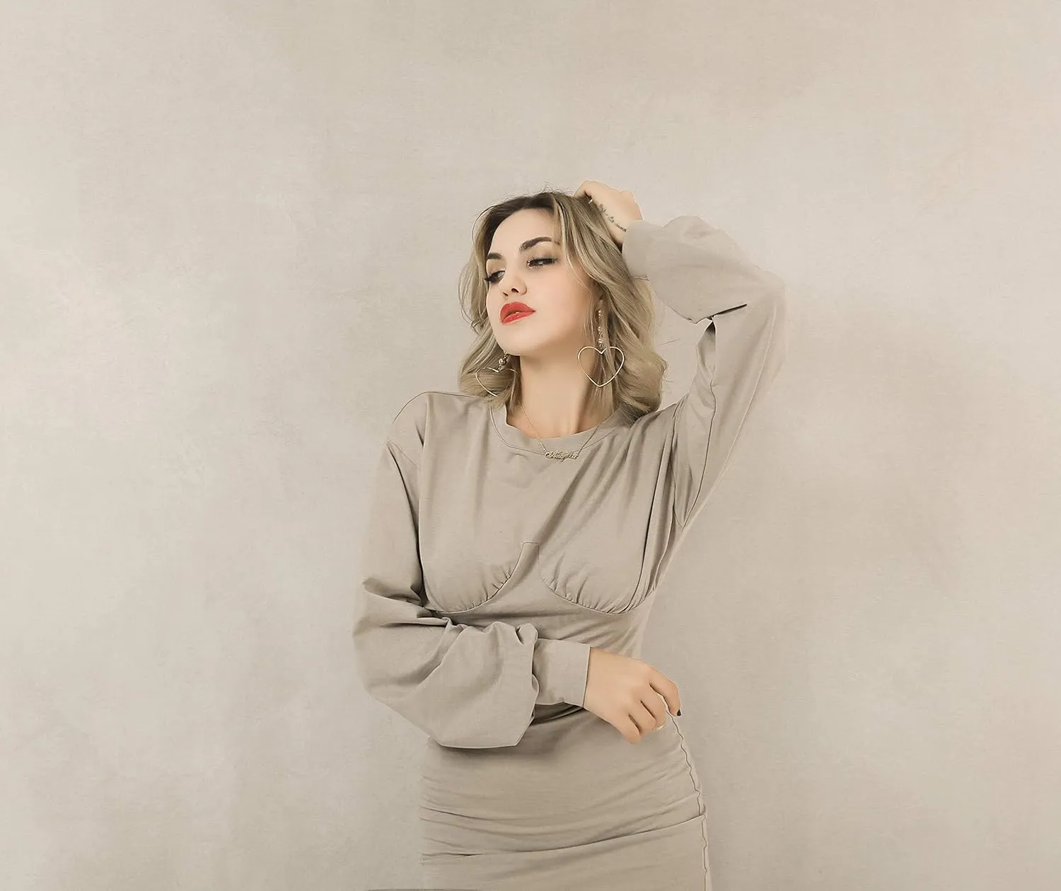 Kate 7x5ft/2.2m(W) x1.5m(H) Khaki Backdrops Retro Solid Nude Background Photography Props Studio Digital Printed Backdrop