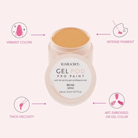 KIARA SKY Gel Paint Pod for Nail Art 0.17 fl oz - Beige