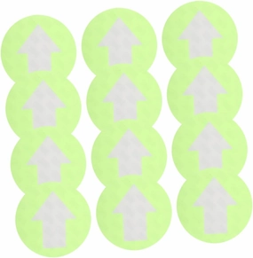 KICHOUSE 20Pcs Reflective Trail Markers High Visibility Adhesive Arrow Signs for Outdoor Camping Easy to Install Directional Indicators for Hunting and Navigation Fluorescent