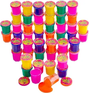 Kicko Slime Bulk Set of 48 Multicolored - Mini Noise Putty Toys Collection - Fun Kids Tactile Sensory Play, Stimulation Toy - Slime Set Gifts for Students - for Boys and Girls Ages 3 