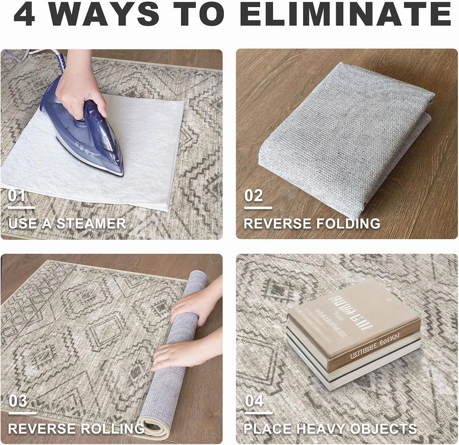 KILOCOCO Boho Kitchen Runner Rug 2x6 Washable Runner Rug Soft Runners for Hallways Non Slip Printed Distressed Laundry Room Rugs, Low-Pile Runners for Entryway Bedroom Living Room, Beige