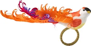 Kim Seybert Chirp Napkin Rings, Pink and Orange, Set of 4