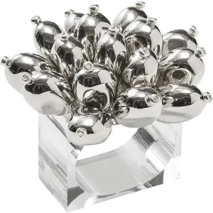Kim Seybert Jubilee Napkin Ring in Silver, Set of 4
