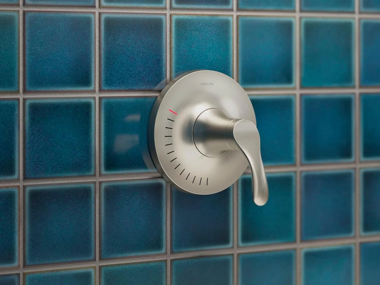 KOHLER TS27391-4G-BN Simplice Rite-Temp Bath and Shower Trim Set with Single-Function Showerhead 1.75 GPM, Diverter Bath Spout, Wall-Mount Shower Head and Bath Faucet, Vibrant Brushed Nickel