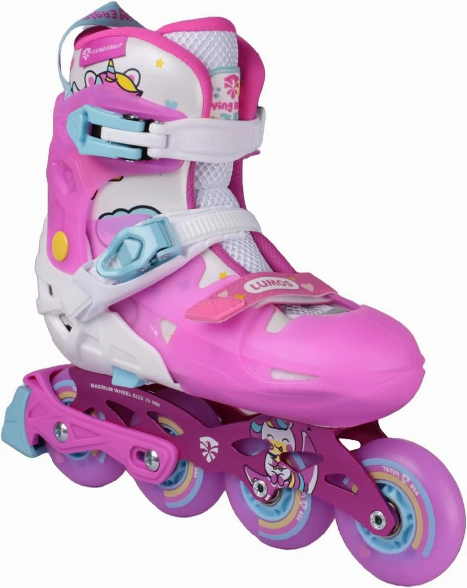 L6 Lumos Jr. Skates - Kids Light Up Roller Blades, Adjustable Inline Skates for Kids Rollerblades Boys & Girls, LED Inline Wheels Roller Blade Kids Skates