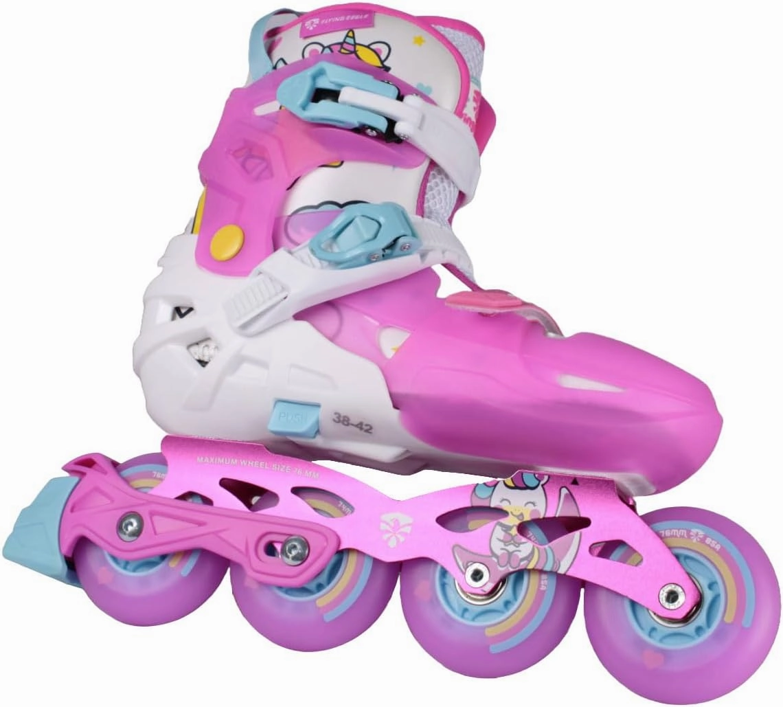 L6 Lumos Jr. Skates - Kids Light Up Roller Blades, Adjustable Inline Skates for Kids Rollerblades Boys & Girls, LED Inline Wheels Roller Blade Kids Skates