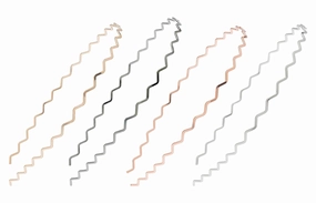 L. Erickson Metal Wave Headband 4-Pack - Gold/Silver/Rose Gold/Gunmetal