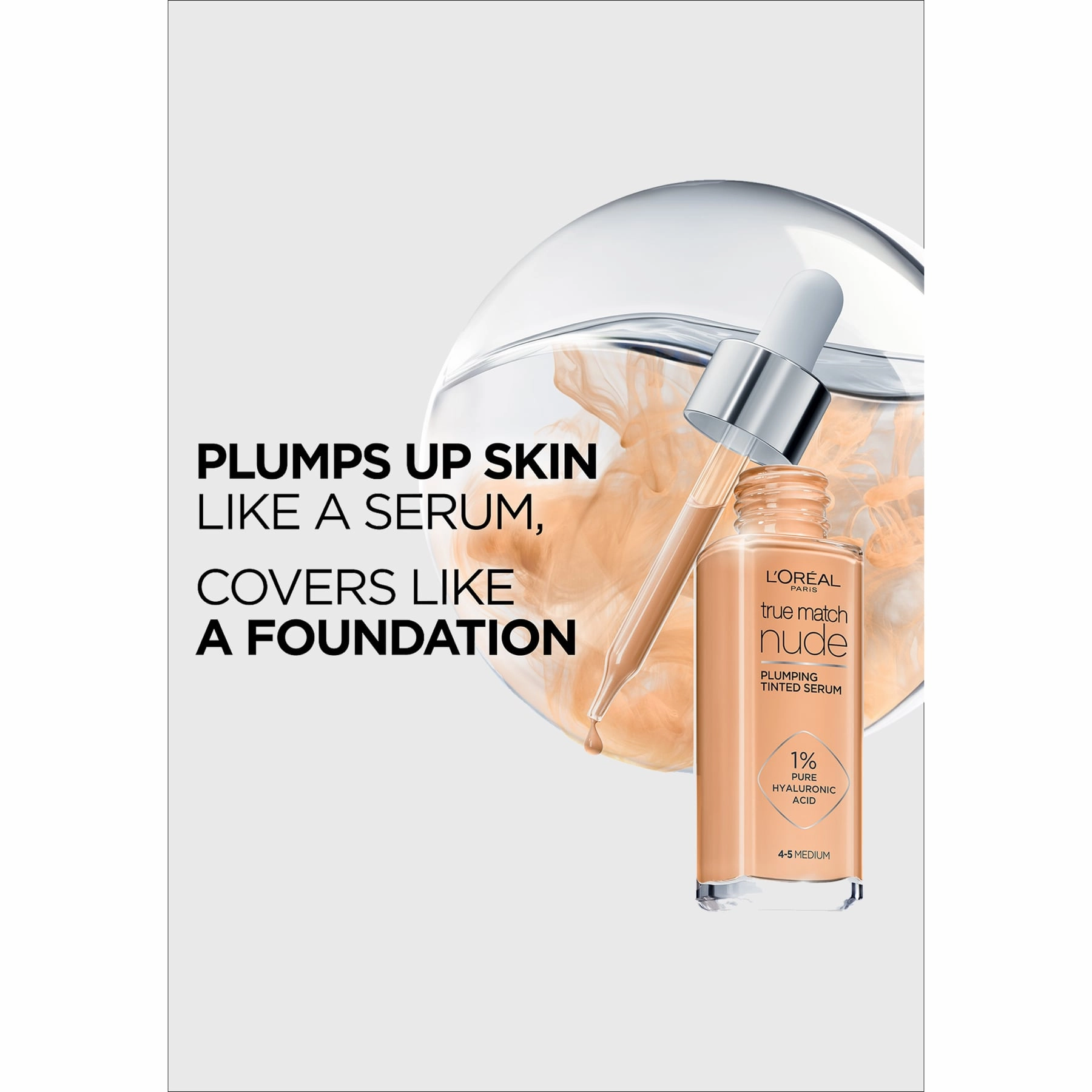 L'Oreal Paris True Match Nude Plumping Tinted Serum Foundation