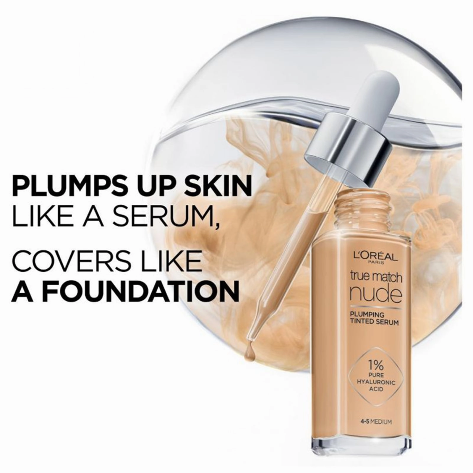 L'Oreal Paris True Match Nude Plumping Tinted Serum Foundation