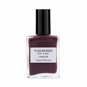 L'Oxygéné Oxygenated Nail Lacquer | Boho Chic | Deep Plum Rose Opaque Nail Polish | UV Protected Long-Wear Nail Polish | 12-Free | Vegan | Certified Halal | Cruelty & Gluten Free | 15 ml
