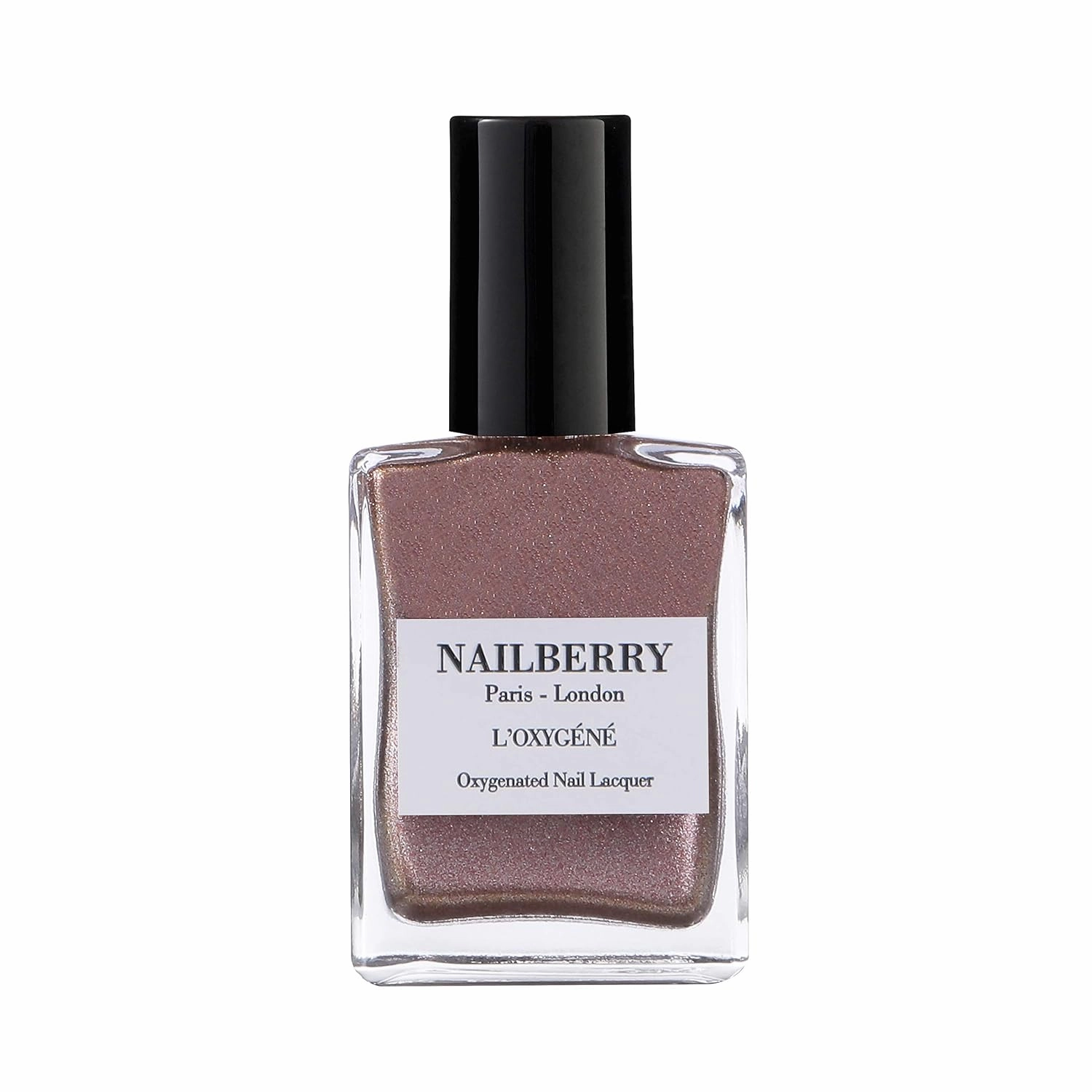 L'Oxygéné Oxygenated Nail Lacquer | Ring A Posie | Metallic Rose Gold Opaque Polish | UV Protected Long-Wear Nail Polish | 12-Free | Vegan | Certified Halal | Cruelty & Gluten Free | 15 ml