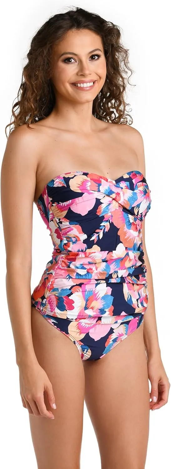 La Blanca Women's Mid Waist Sash Band Swimsuit Bottom