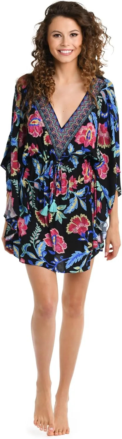La Blanca Women's Standard V-Neck Caftan Swimsuit Cover Up