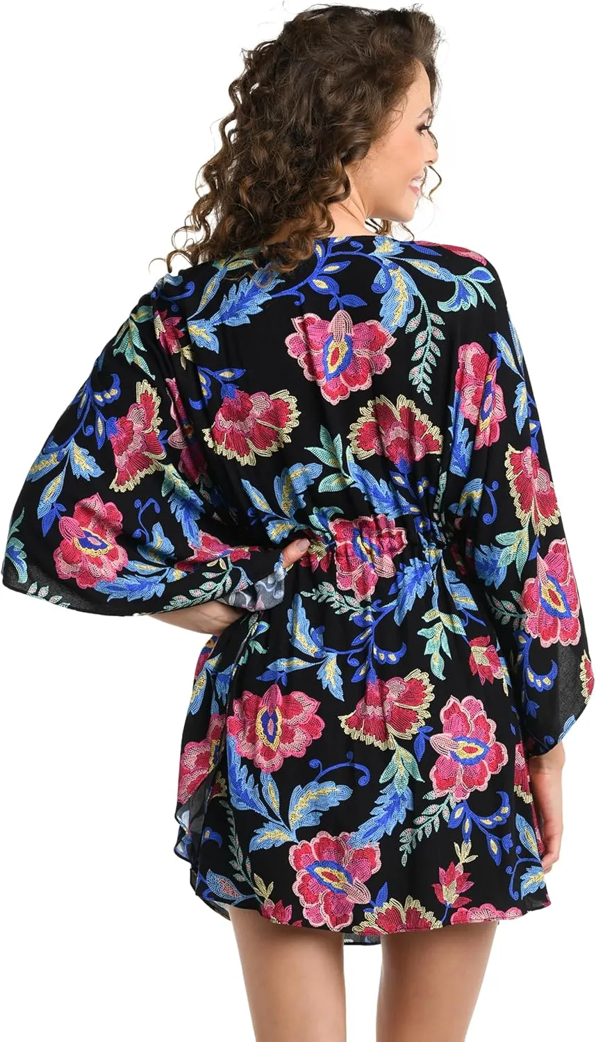 La Blanca Women's Standard V-Neck Caftan Swimsuit Cover Up