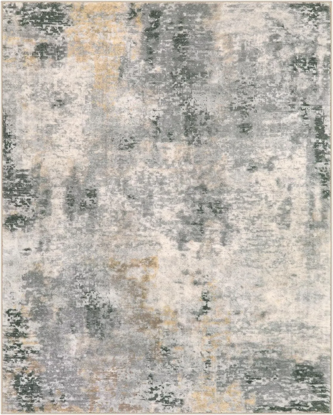 Lahome Modern Abstract Living Room Rug, Grey Washable Rugs 8x10 Area Rugs for Bedroom Stain Resistant Non Slip, Large Soft Indoor Accent Carpet for Dining Room Table Home Office Decor