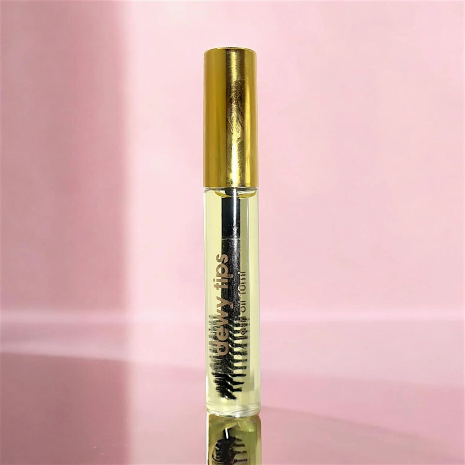 Lash   Brow Peptide Growth Serum formula for long and fluffy lashes and brow growth, 10ml, Gold Cap, acyrlic. All natural.