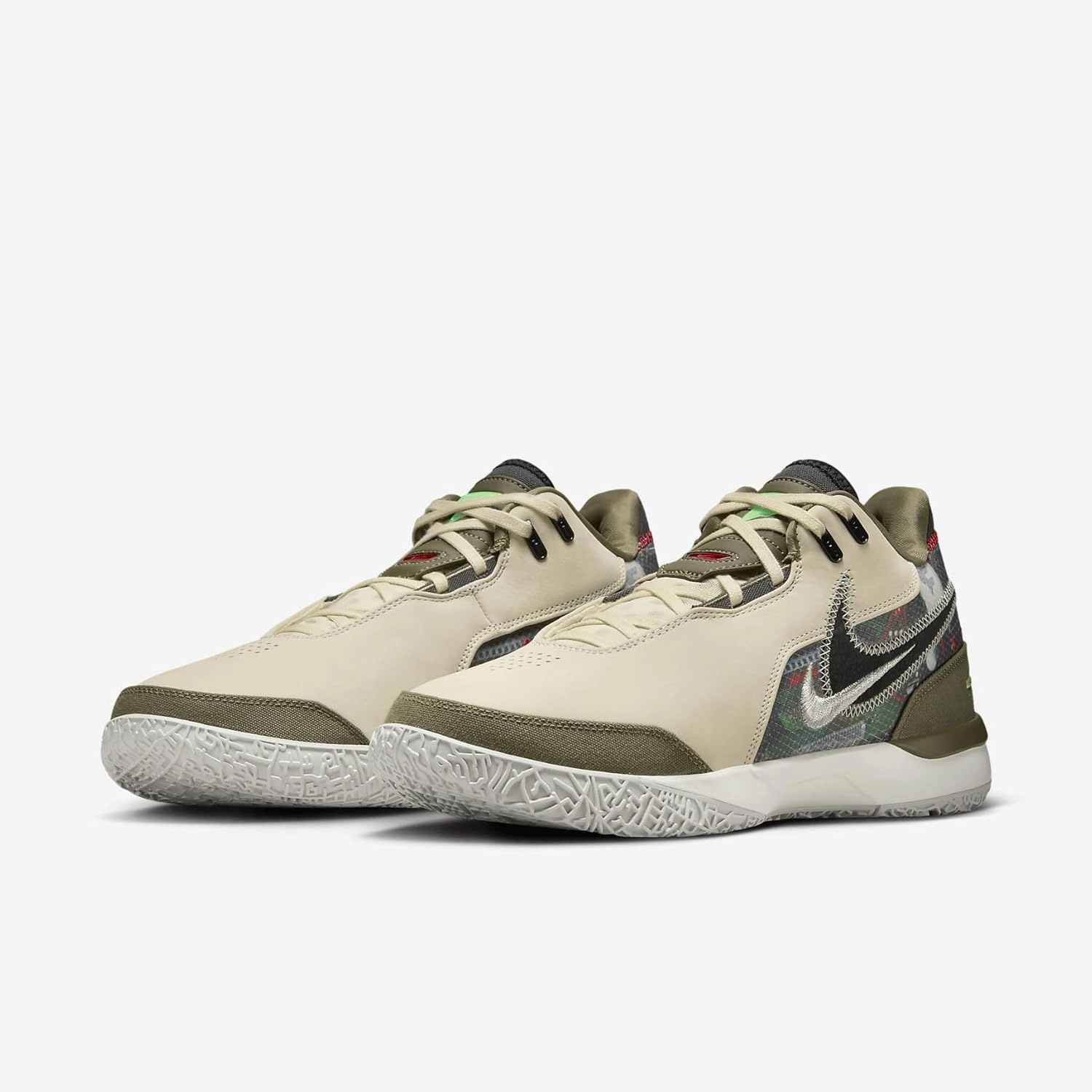 Lebron NXXT Gen AMPD Basketball Shoes (FJ1566-101, Light Orewood Brown/Washed Teal/Metallic Gold)