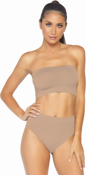 Leg Avenue womens Seamless Opaque Microfiber Strapless Romper
