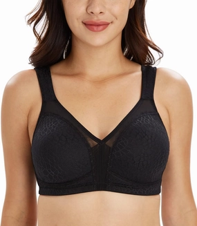 Lemorosy Women's Plus Size Full Coverage Non Padded Wireless Minimizer Bra -Comfort and Double Support